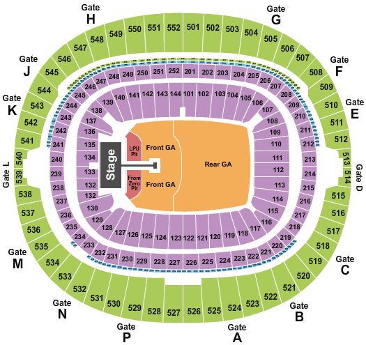 Wembley Stadium Linkin Park Seating Chart