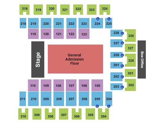 Wesbanco Arena (formerly Wheeling Civic Center) Seating Chart