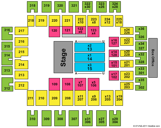 Wesbanco Arena TSO Seating Chart