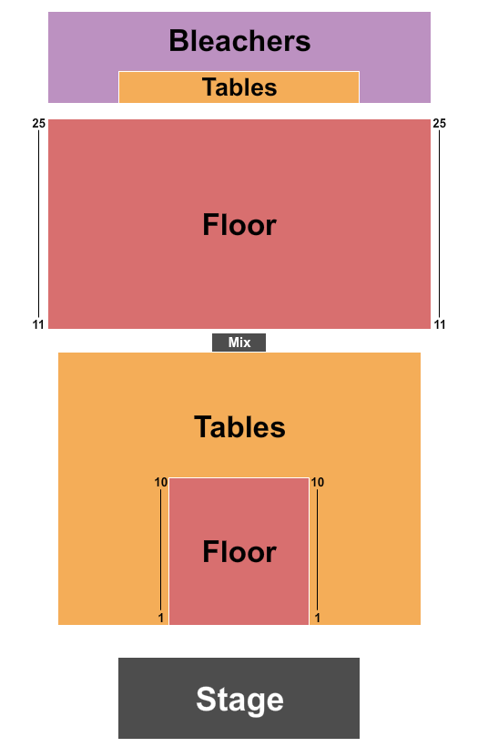 West Central Events Centre GA Floor/Bleachers Seating Chart