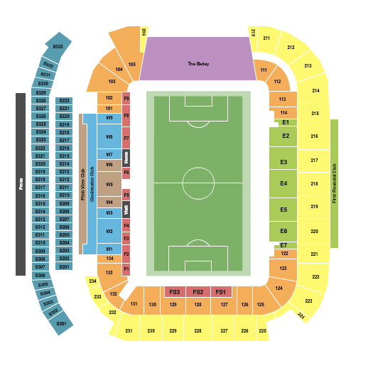 TQL Stadium Soccer Seating Chart