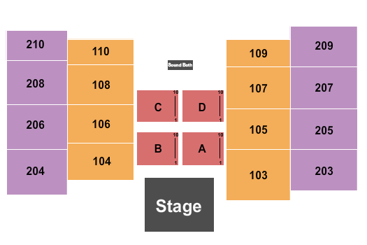 West Plains Civic Center Endstage A-D Seating Chart