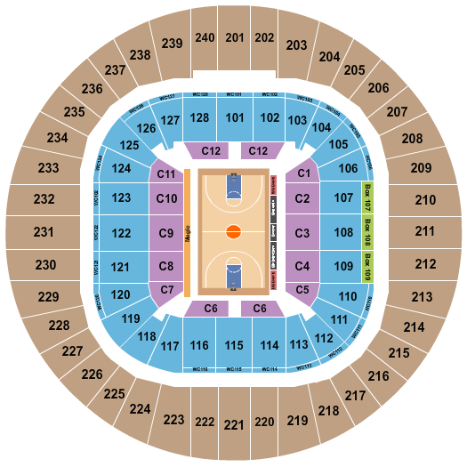 West Virginia University Coliseum Basketball - Globetrotters Seating Chart