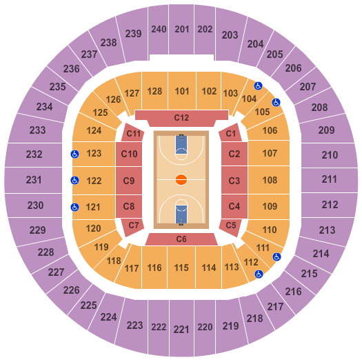 West Virginia University Coliseum Basketball Seating Chart
