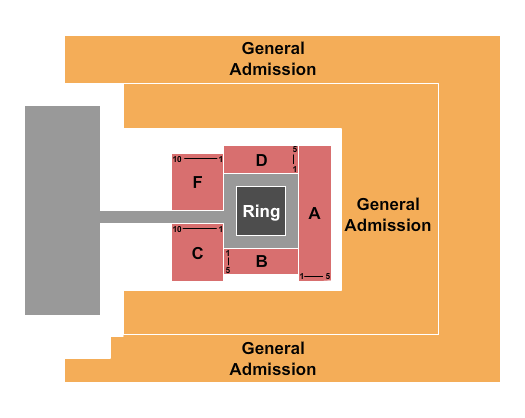 Westchester County Center Wrestling GA Seating Chart