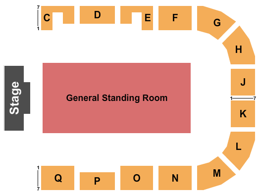 Western Fair District Endstage GA Floor Seating Chart