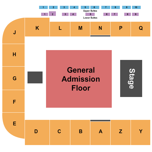 Western Financial Place GA Floor Seating Chart