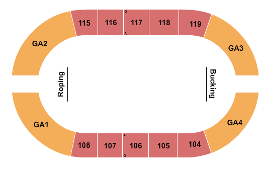 Western Kentucky University L.D. Brown Ag Expo Center Rodeo Seating Chart