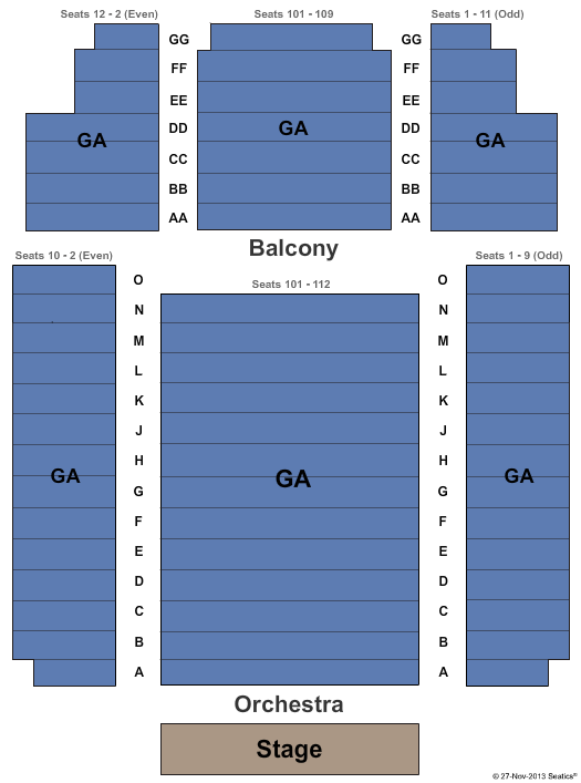 Westhampton Beach Performing Arts Center General Admission Seating Chart