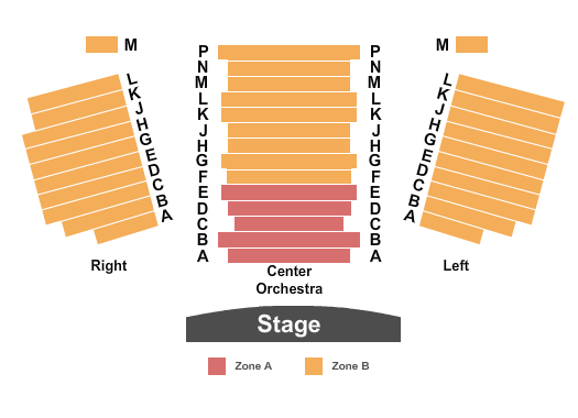 Westside Theatre Downstairs End Stage Zone Seating Chart