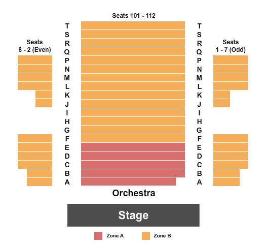 Westside Theatre Upstairs Seating Map