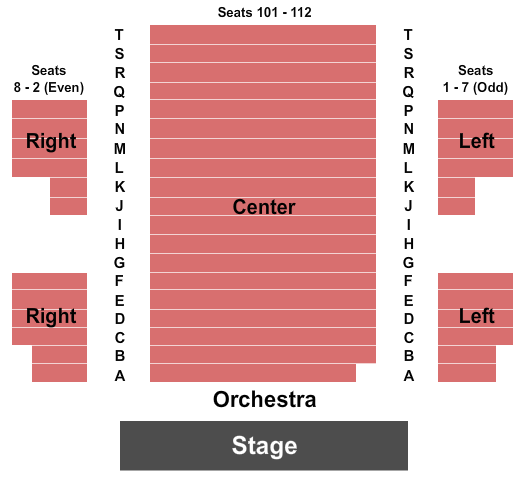 Westside Theatre Upstairs Endstage Seating Chart