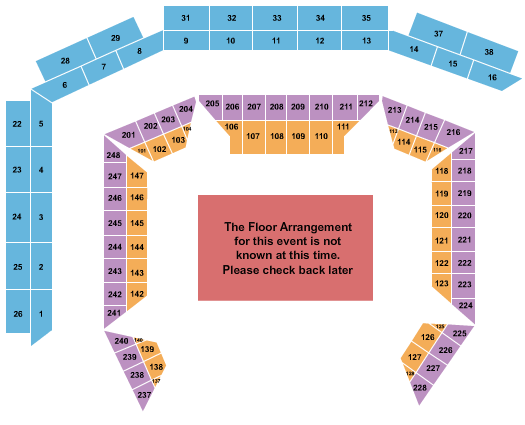Westville Music Bowl Generic Floor Seating Chart