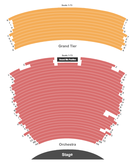 seating chart for Wharton Center - Cobb Great Hall - Endstage - eventticketscenter.com