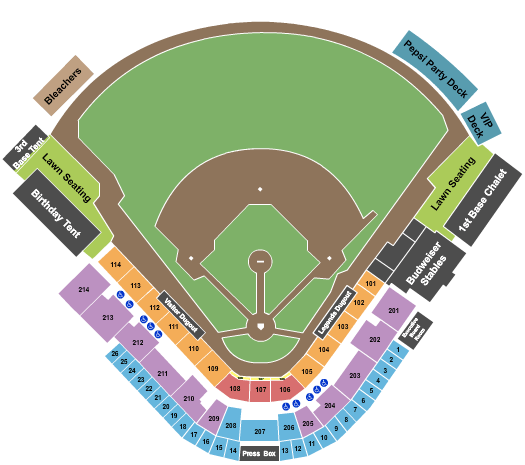 Wild Health Field Baseball Seating Chart
