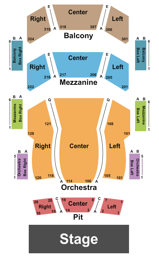 Whitaker Center Endstage Seating Chart