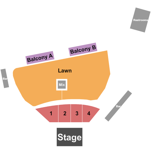 White Oak Music Hall - Lawn Baseball Seating Chart