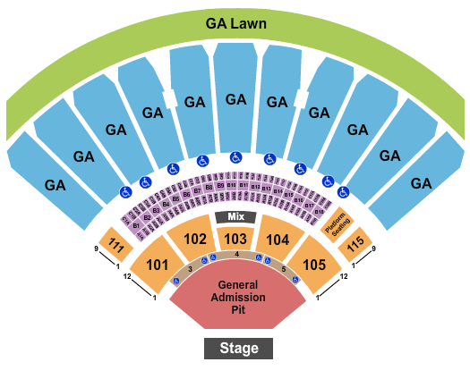 White River Amphitheatre Seating Chart Auburn