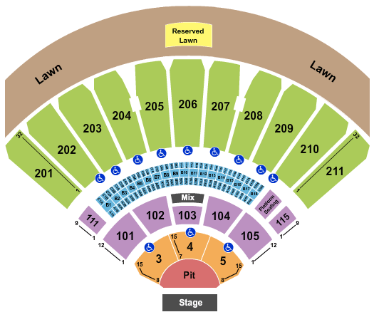 White River Amphitheatre Seating Chart | Cheapo Ticketing