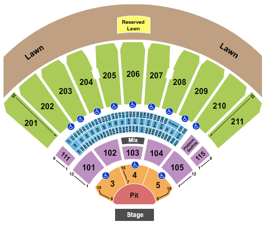 White River Amphitheatre Halsey Seating Chart