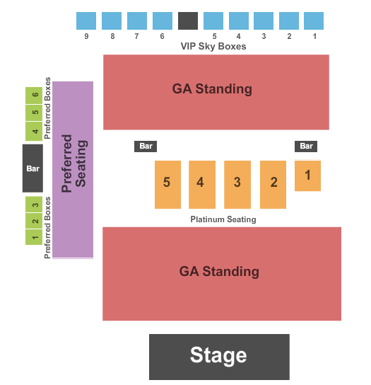 WhiteWater Amphitheater Endstage GA Floor 2 Seating Chart
