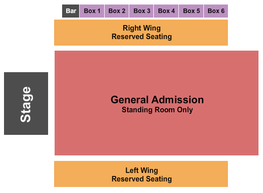 WhiteWater Amphitheater Endstage GA-RSV-Box Seating Chart