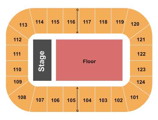 Whittemore Center Arena Endstage GA Floor Seating Chart