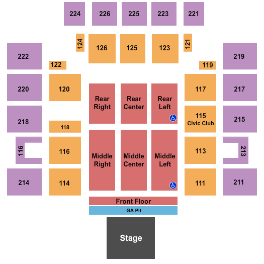 Wicomico Civic Center Aaron Lewis Seating Chart