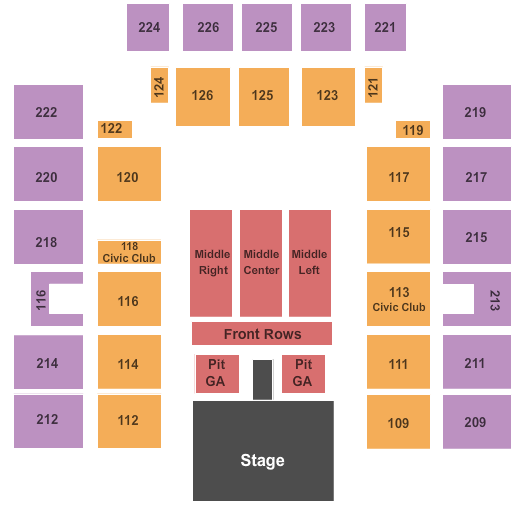 Wicomico Civic Center Avett Brothers Seating Chart