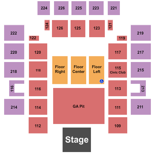 Wicomico Civic Center Buckcherry Seating Chart