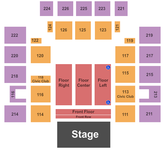 Wicomico Civic Center Endstage 2 Seating Chart