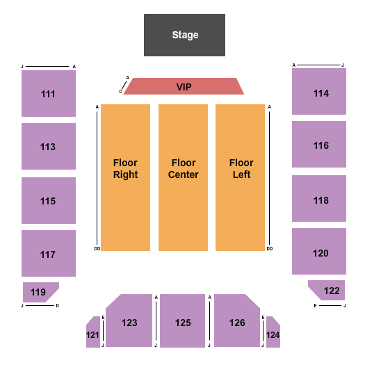 Wicomico Civic Center Endstage VIP 2 Seating Chart