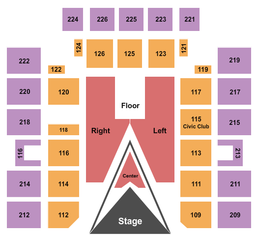 Wicomico Civic Center King and Country Seating Chart