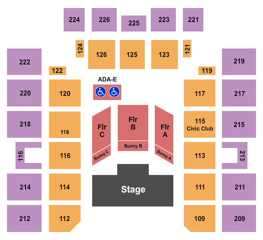 seating chart for Wicomico Civic Center - Paw Patrol - eventticketscenter.com