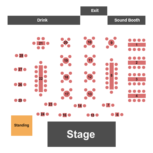 Wild Rover Brewing Company Next Event Seating Chart