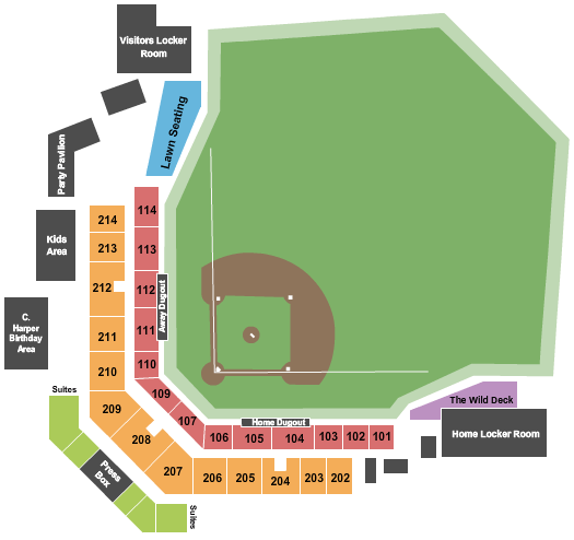 Wild Things Park Baseball Seating Chart