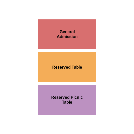 Wildcatter Saloon GA & Tables Seating Chart