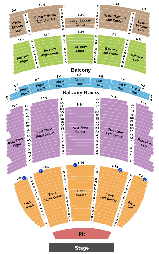Panther Island Pavilion Seating Chart