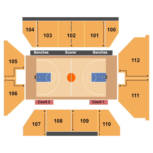 William H. Pitt Health And Recreation Center Basketball Seating Chart