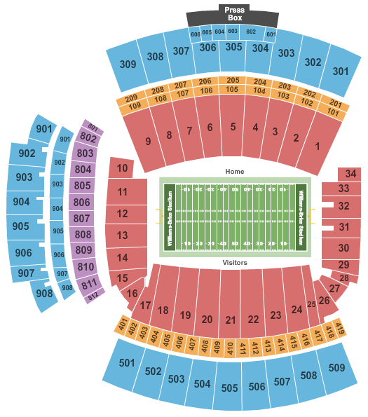 Williams Brice Stadium Interactive Seating Chart