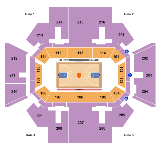 Williams Arena At Minges Coliseum Basketball - Globetrotters Seating Chart