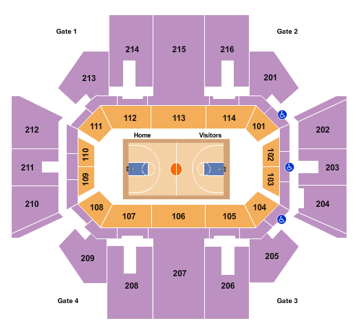 Williams Arena At Minges Coliseum Basketball Seating Chart