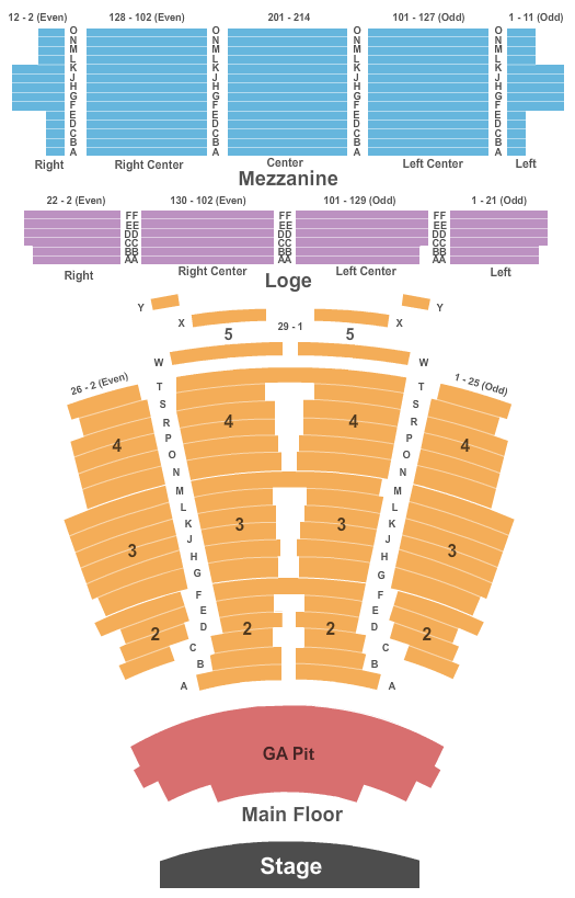 The Wiltern Endstage GA Pit 3 Seating Chart