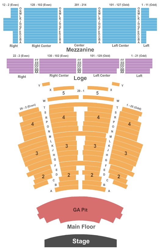 The Wiltern Seating Chart & Maps Los Angeles