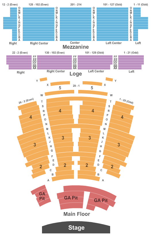 Wiltern Theatre Seating Chart - Los Angeles