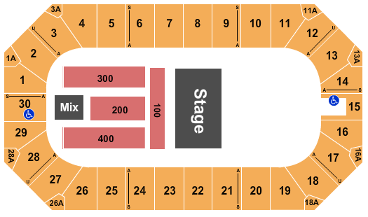 seating chart for Wings Event Center - Baby Shark Live - eventticketscenter.com