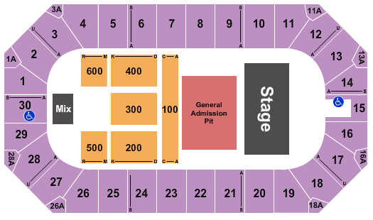 Wings Event Center (Formerly Wings Stadium) Seating Chart