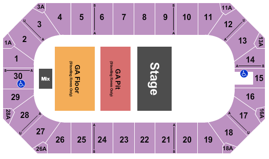 Wings Event Center Koe Wetzel Seating Chart