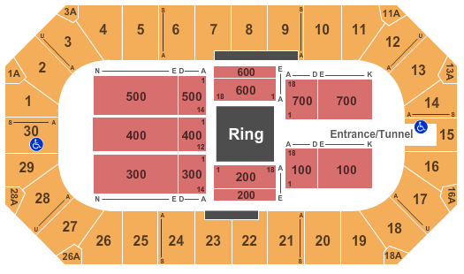 Wings Event Center WWE 2 Seating Chart
