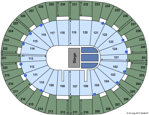 Lawrence Joel Veterans Memorial Coliseum Theater Seating Chart